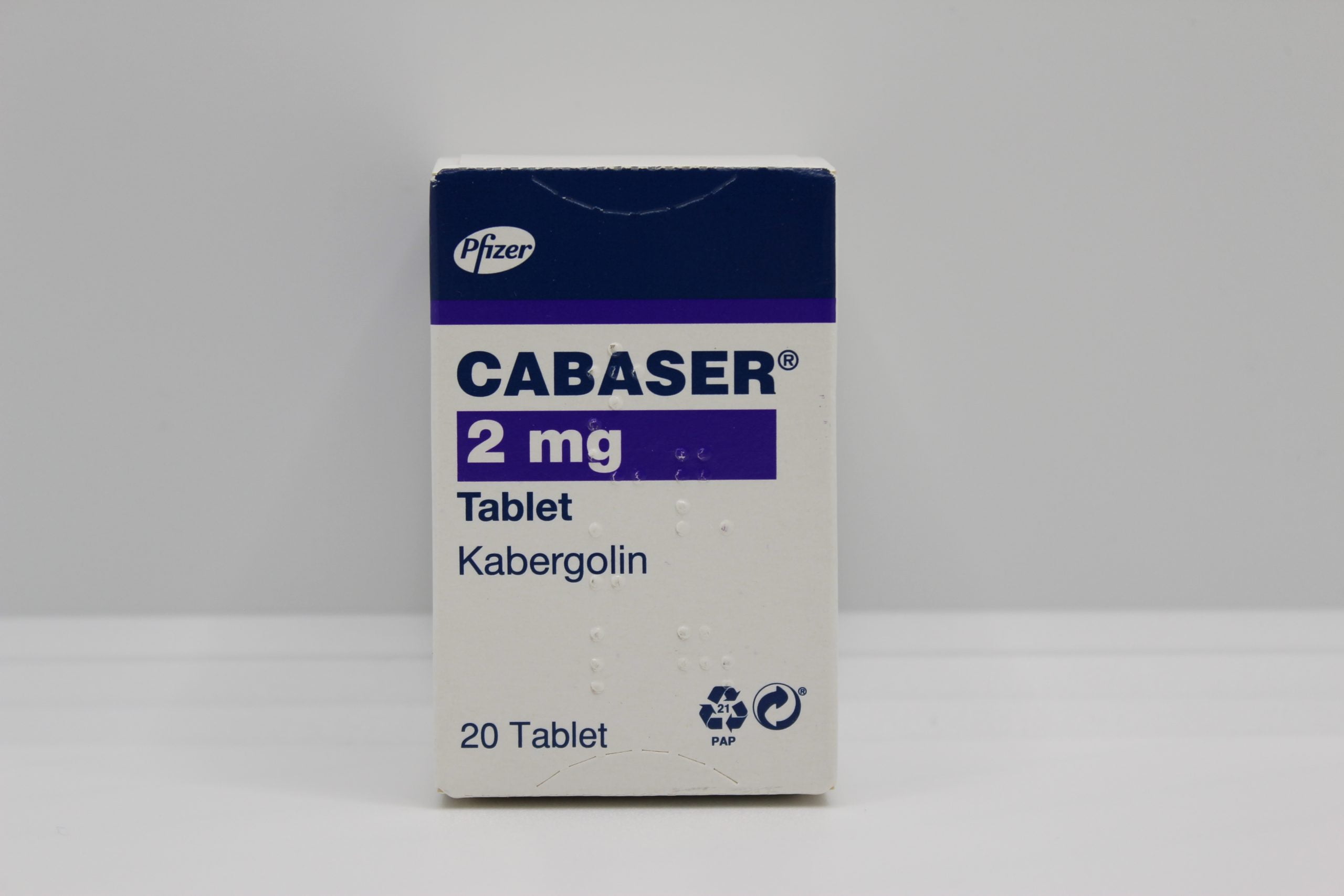 Cabaser_Pfizer_2mg-scaled-1.jpg Cabaser (Cabergoline) Pfizer 2mg 20tabs - Image 1