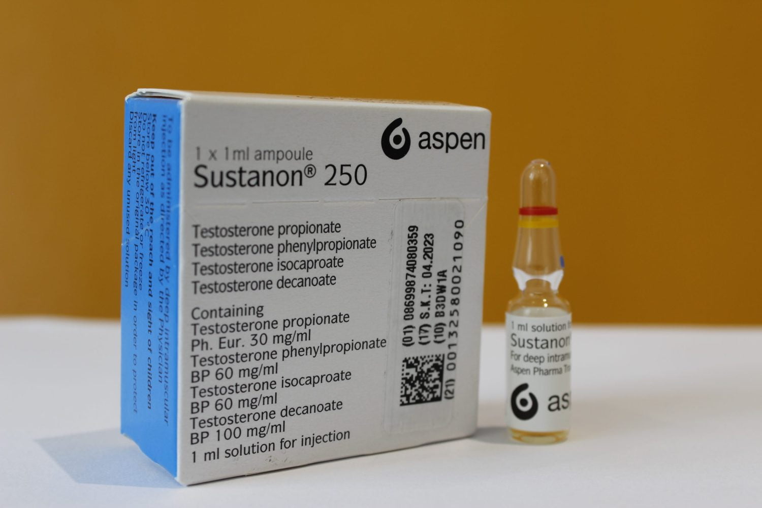 Sustanon-scaled-e1648166900653.jpg Aspen Sustanon 250mg 1ml ampoule - Image 1
